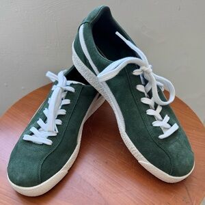 Puma Te-Ku Green and White Suede Leather Men Sneakers Classic Design, size 10